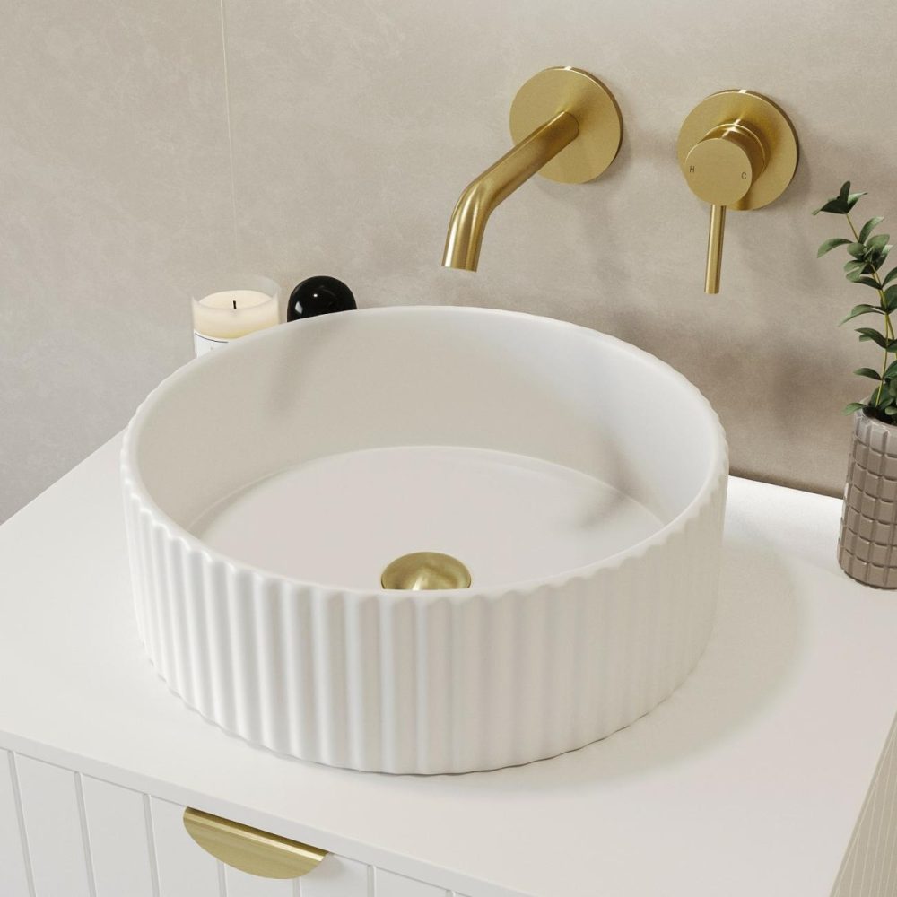 Round Countertop Basin Fluted 360Mm – Oregon Basins