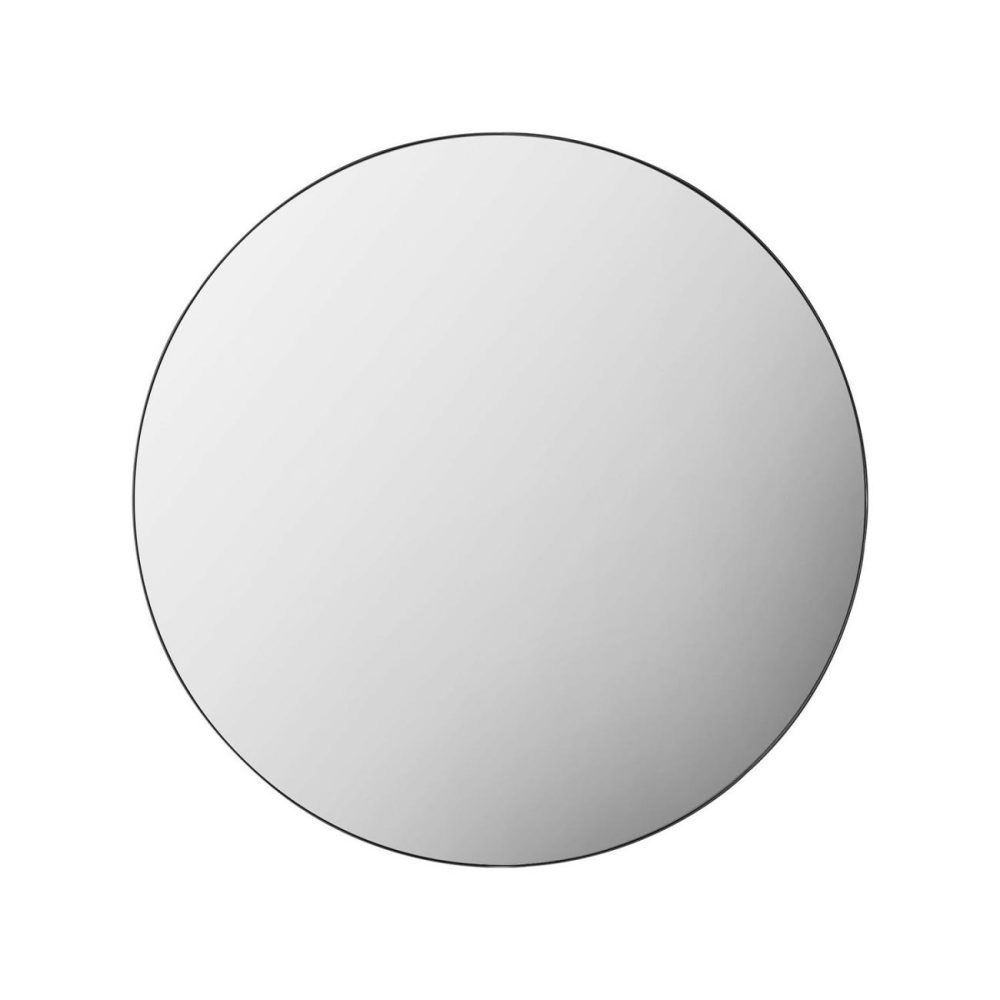 Round Mirror With Black Frame – Caspian House Dining