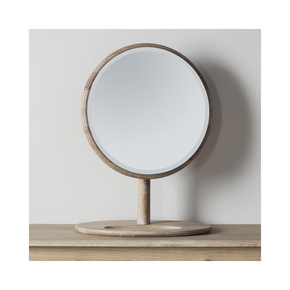 Round Oak Dressing Table Mirror Dining