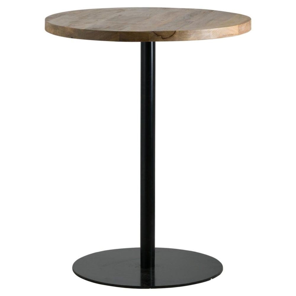 Round Wood And Black Bar Table – Franklin Bar Tables