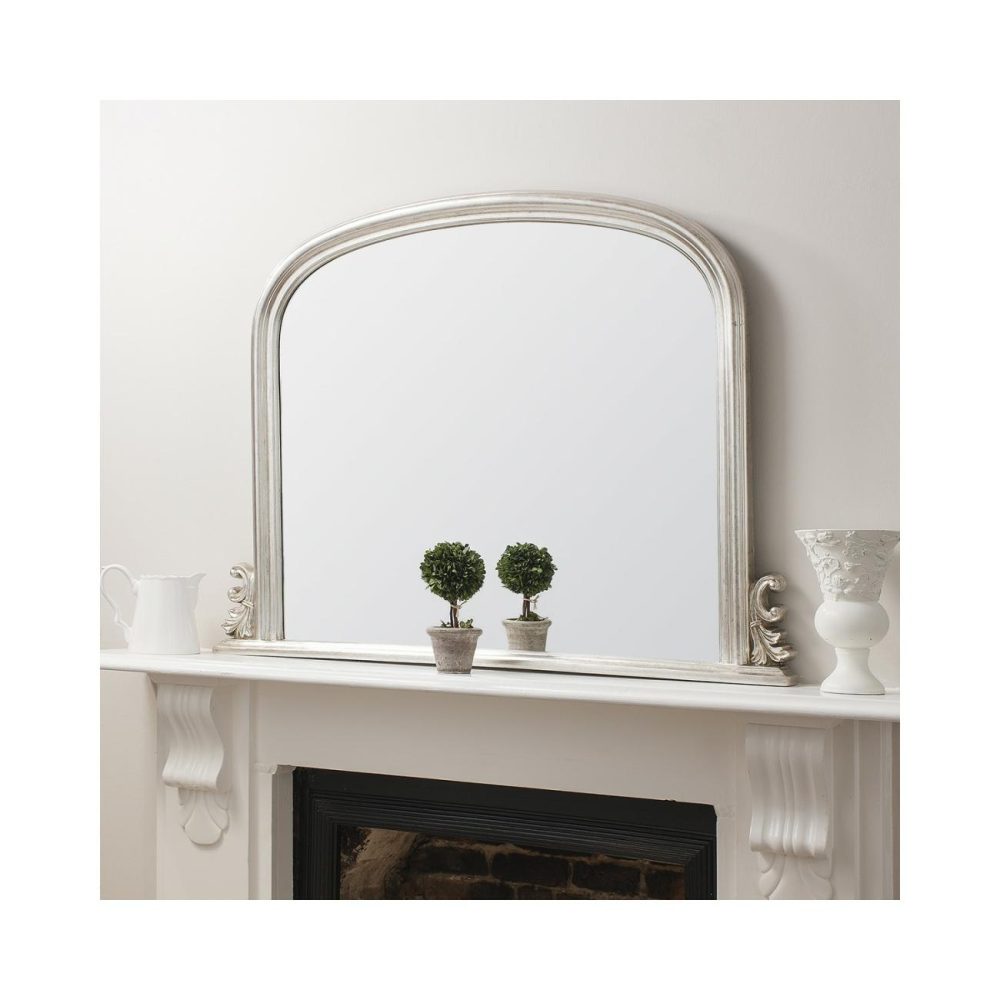 Silver Frame Overmantel Mirror Dining