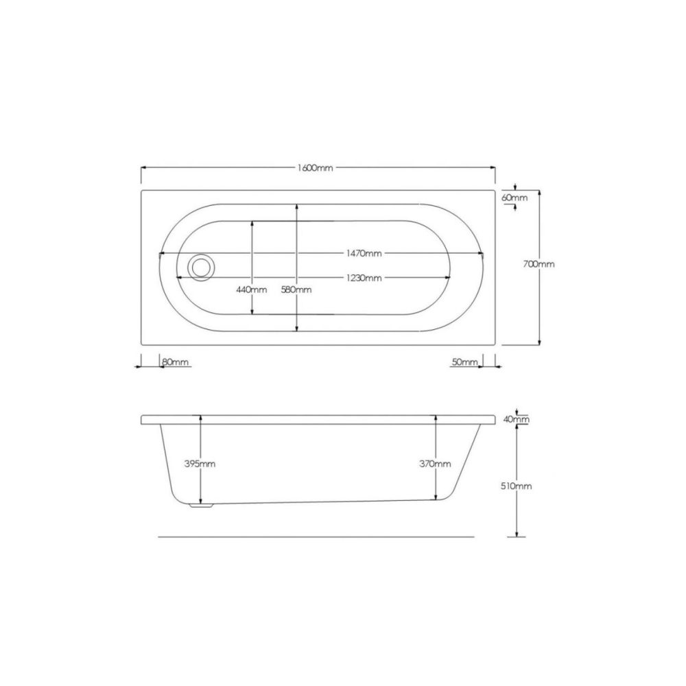 Single Ended Shower Bath With Front Panel & Black Framed Bath Screen 1600 X 700Mm – Alton Bathroom