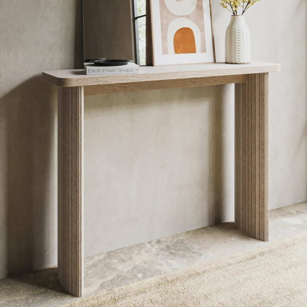 Slim & Narrow Light Oak Console Table – Jarel Console Tables