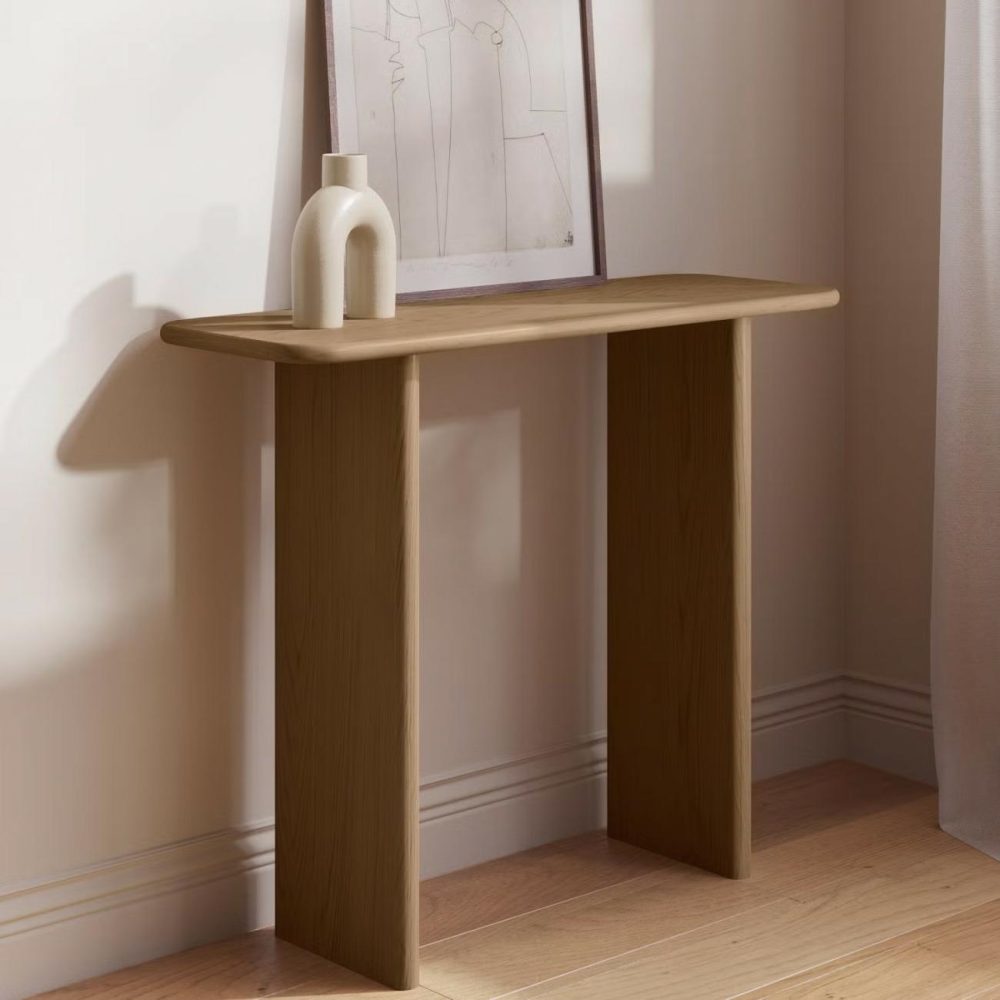 Slim & Narrow Oak Console Table – Mia Console Tables