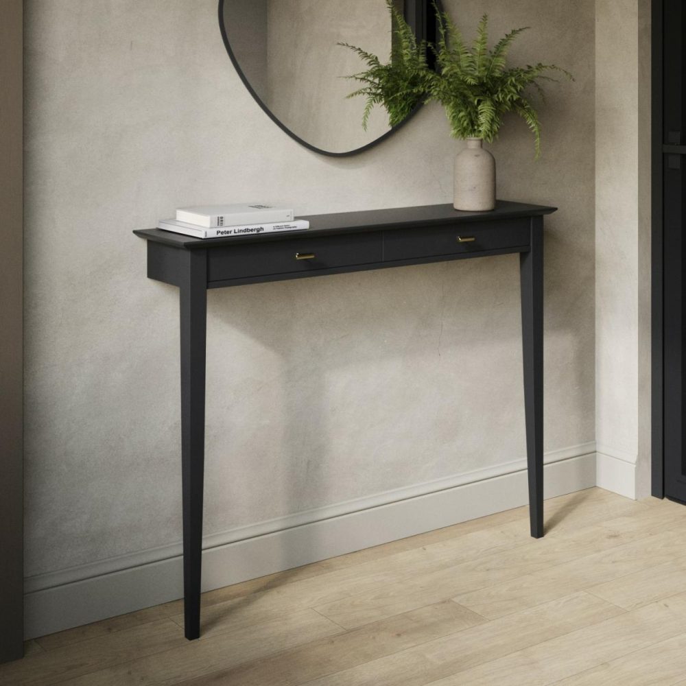 Small & Narrow Black Console Table – 115Cm – Noa Console Tables