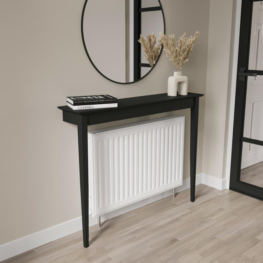 Small & Narrow Black Radiator Cover – 115Cm – Ava Dining