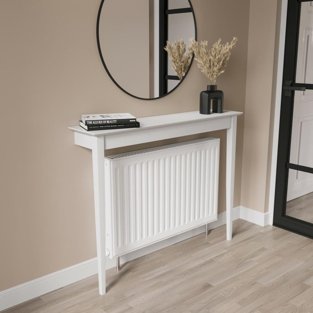 Small & Narrow White Radiator Cover – 115Cm – Ava Dining