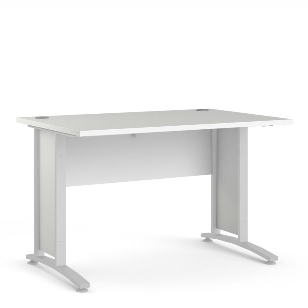 Small White Wooden Desk – Prima Office