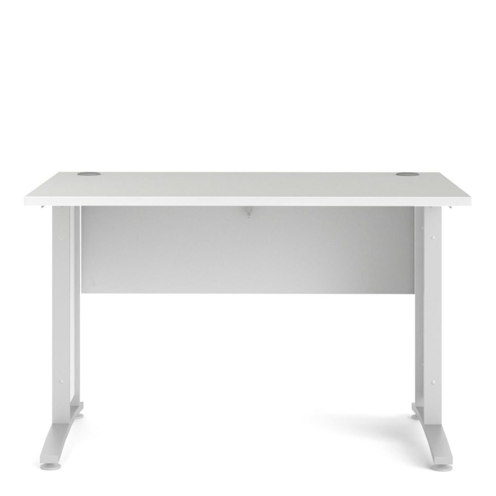 Small White Wooden Desk – Prima Office