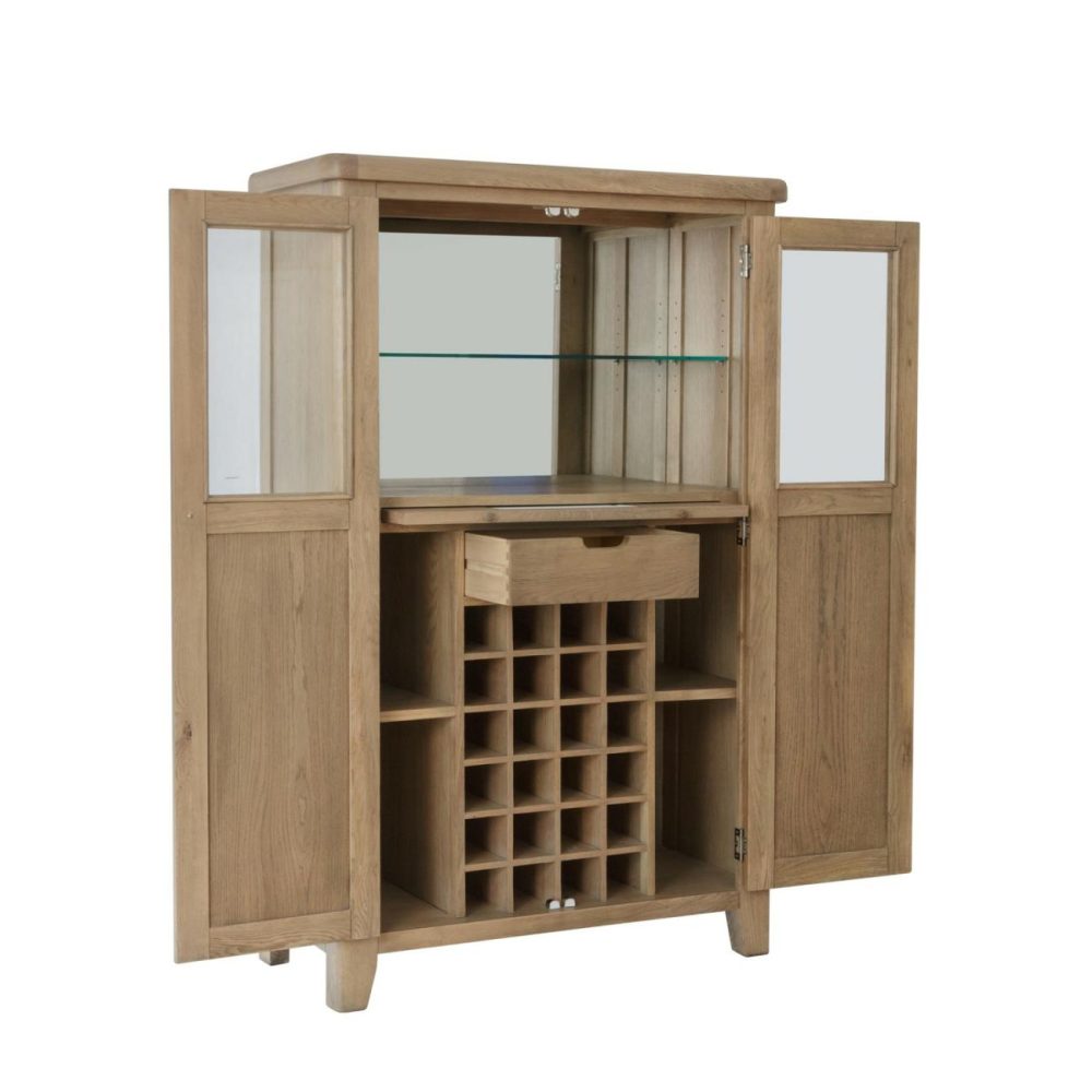 Smoked Oak Drinks Cabinet Drinks Cabinets