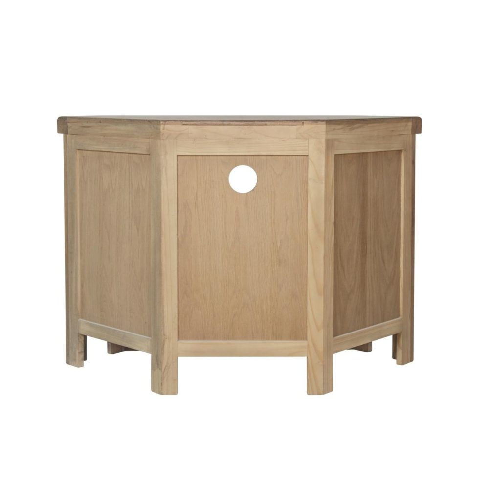 Solid Oak Corner Tv Stand With Storage – Pegasus Furniture