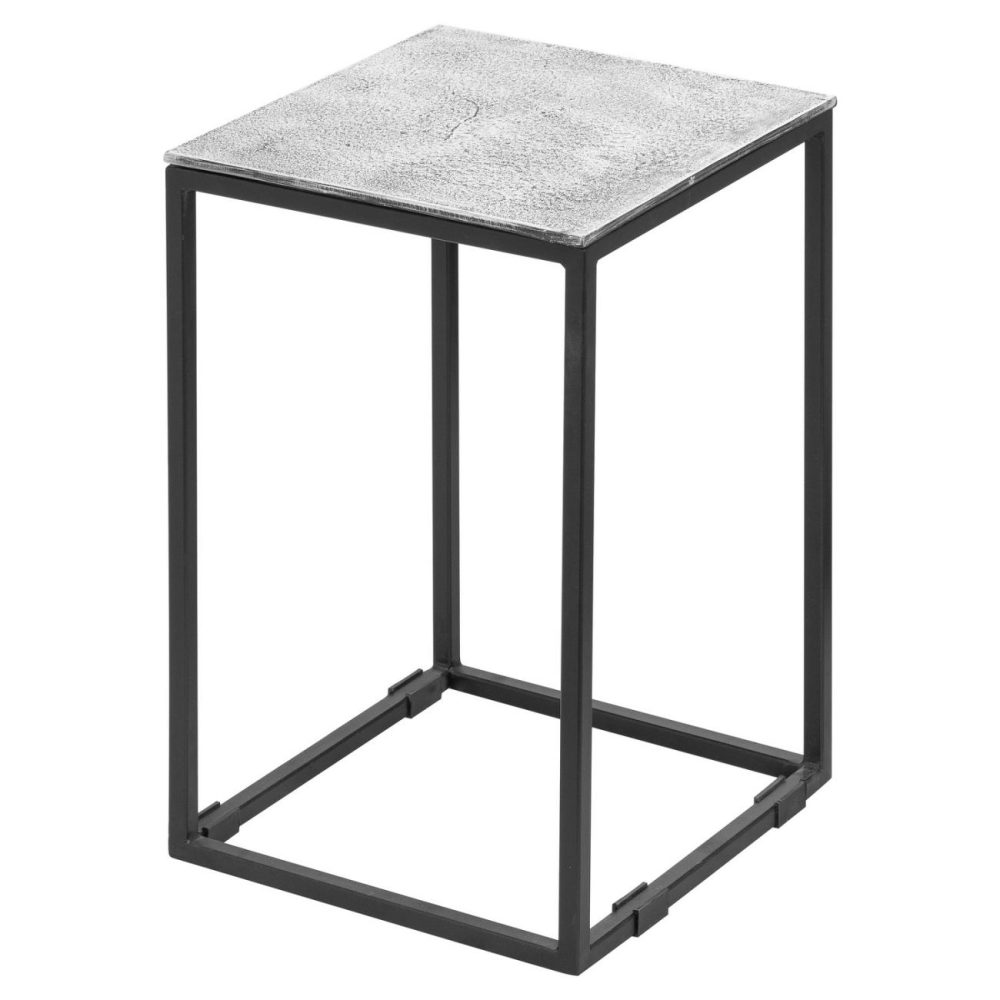 Square Silver Metal Nest Of 3 Tables – Farrah Living Room