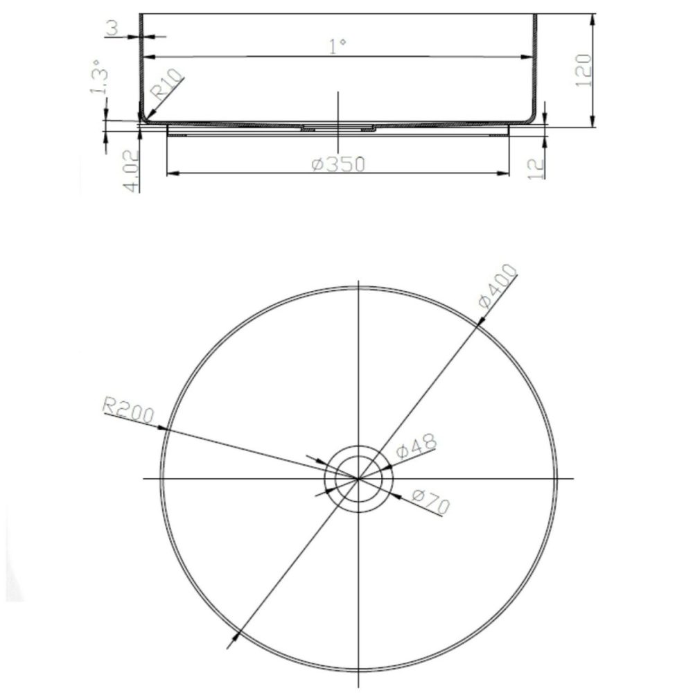 Stainless Steel Black Round Countertop Basin 400Mm – Zorah Basins