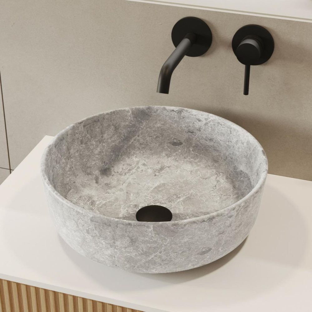 Stone Effect Round Countertop Basin 415Mm – Torres Basins