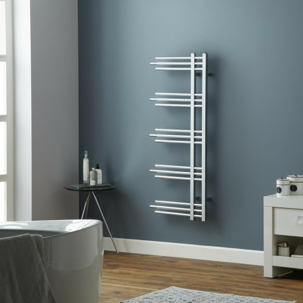 Towelrads Chertsey Chrome Towel Radiator 1200 X 500Mm Heating