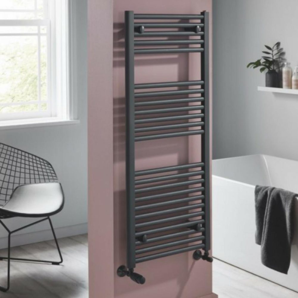 Towelrads Pisa Black Towel Radiator 1200 X 400Mm Heating