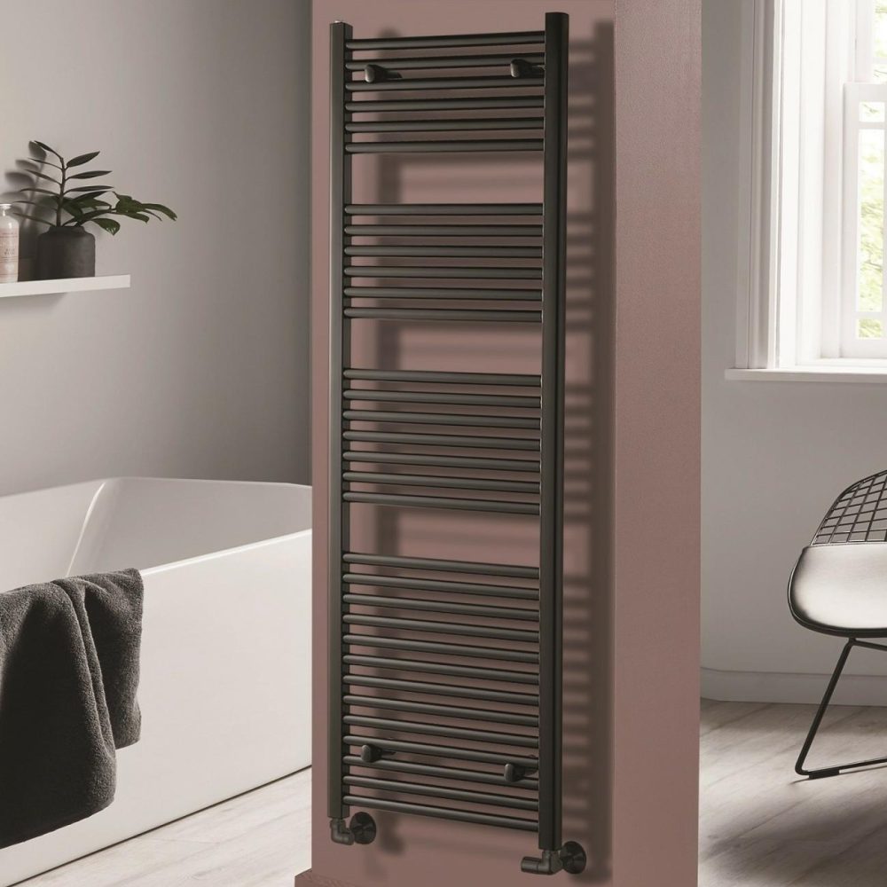 Towelrads Pisa Black Towel Radiator 1800 X 500Mm Heating