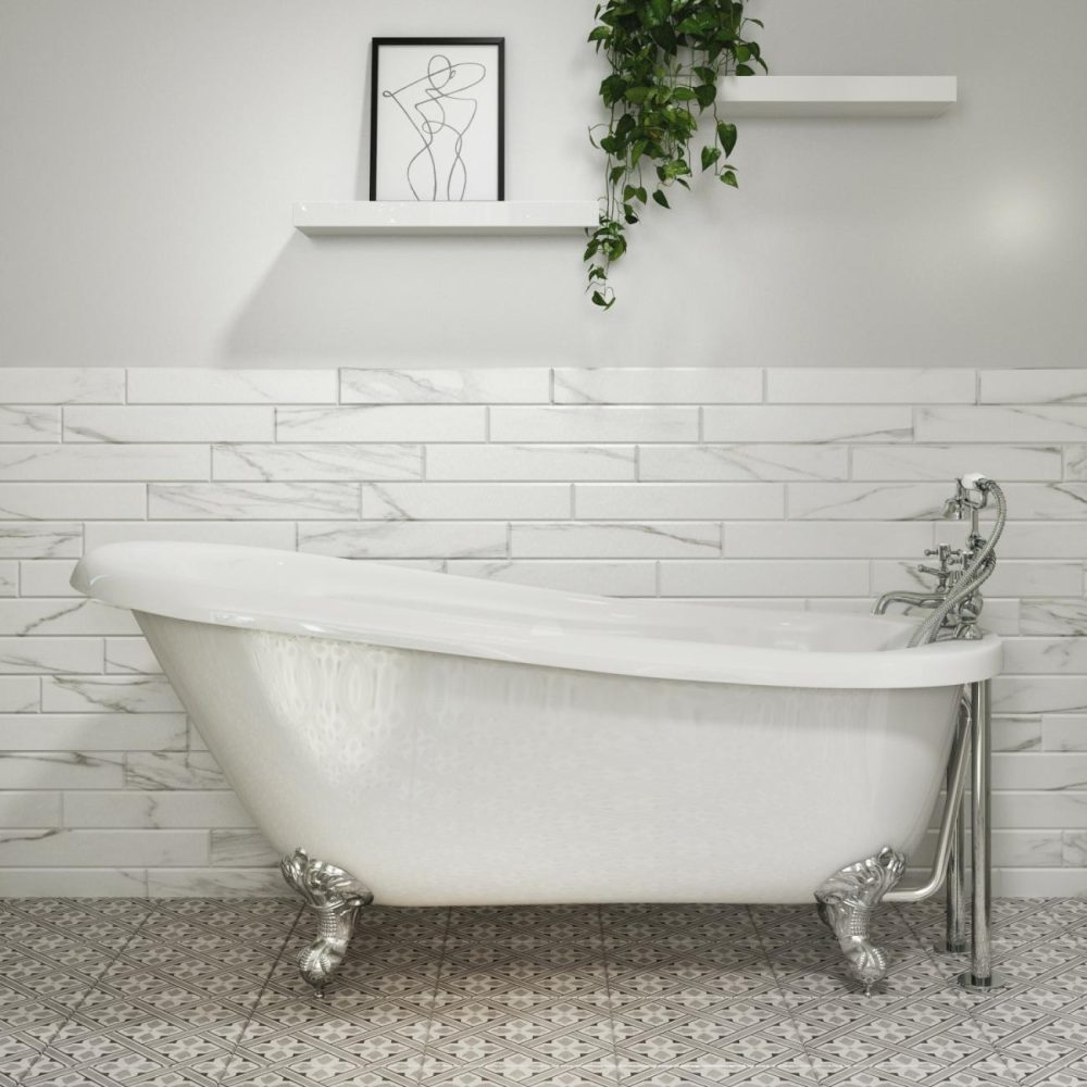 Traditional 1690Mm Freestanding Slipper Bath Suite With Toilet & Basin – Park Royal Bath Suites