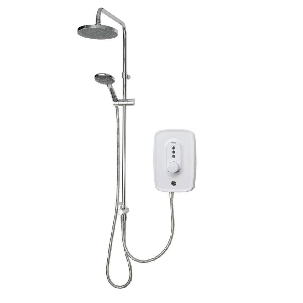 Triton Danzi Duelec 9.5Kw Gloss White Electric Shower Bathroom