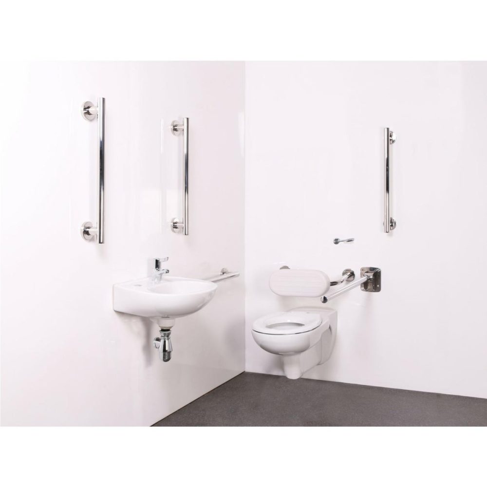 Wall Hung Doc M Pack Disibility Bathroom Suite With Polished Fixings Bathroom