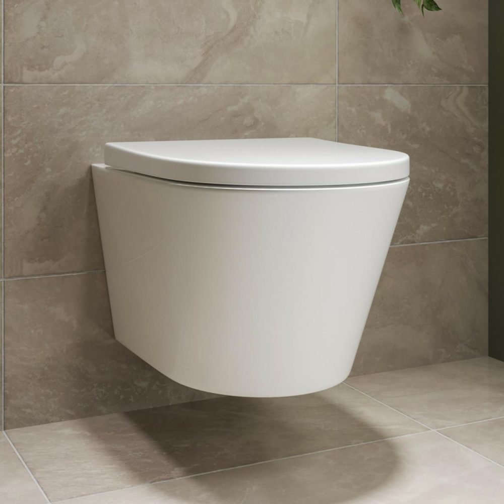 Wall Hung Rimless Toilet With Soft Close Seat – Newport Bathroom