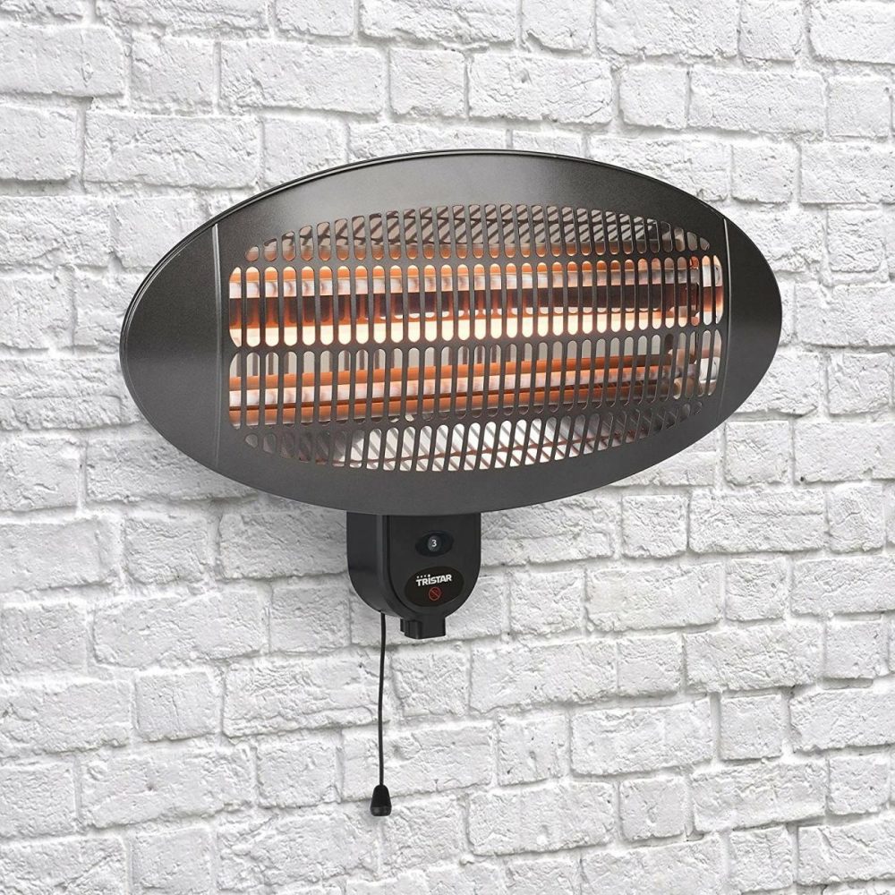 Wall Mounted Electric Patio Heater – 2Kw With 3 Heat Settings Garden