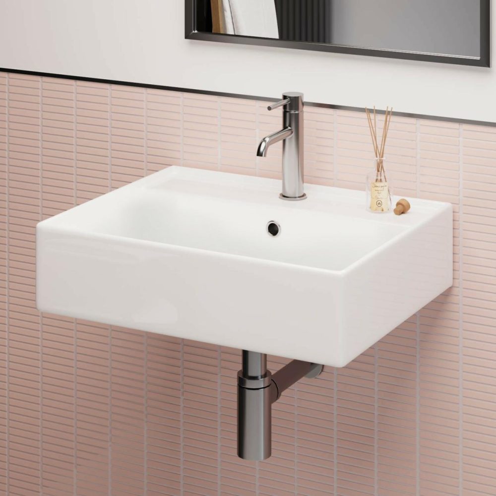 White Square Wall Hung Basin 497Mm – Bowen Basins