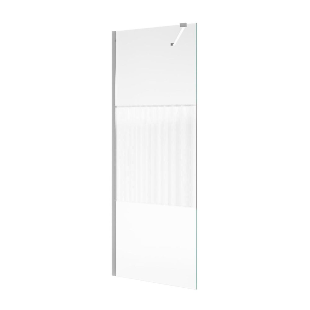 900Mm Frameless Fluted Glass Wet Room Shower Screen – Matira Bathroom