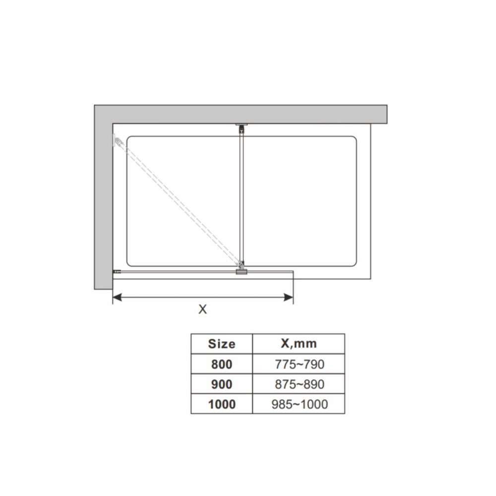 900Mm Frameless Fluted Glass Wet Room Shower Screen – Matira Bathroom