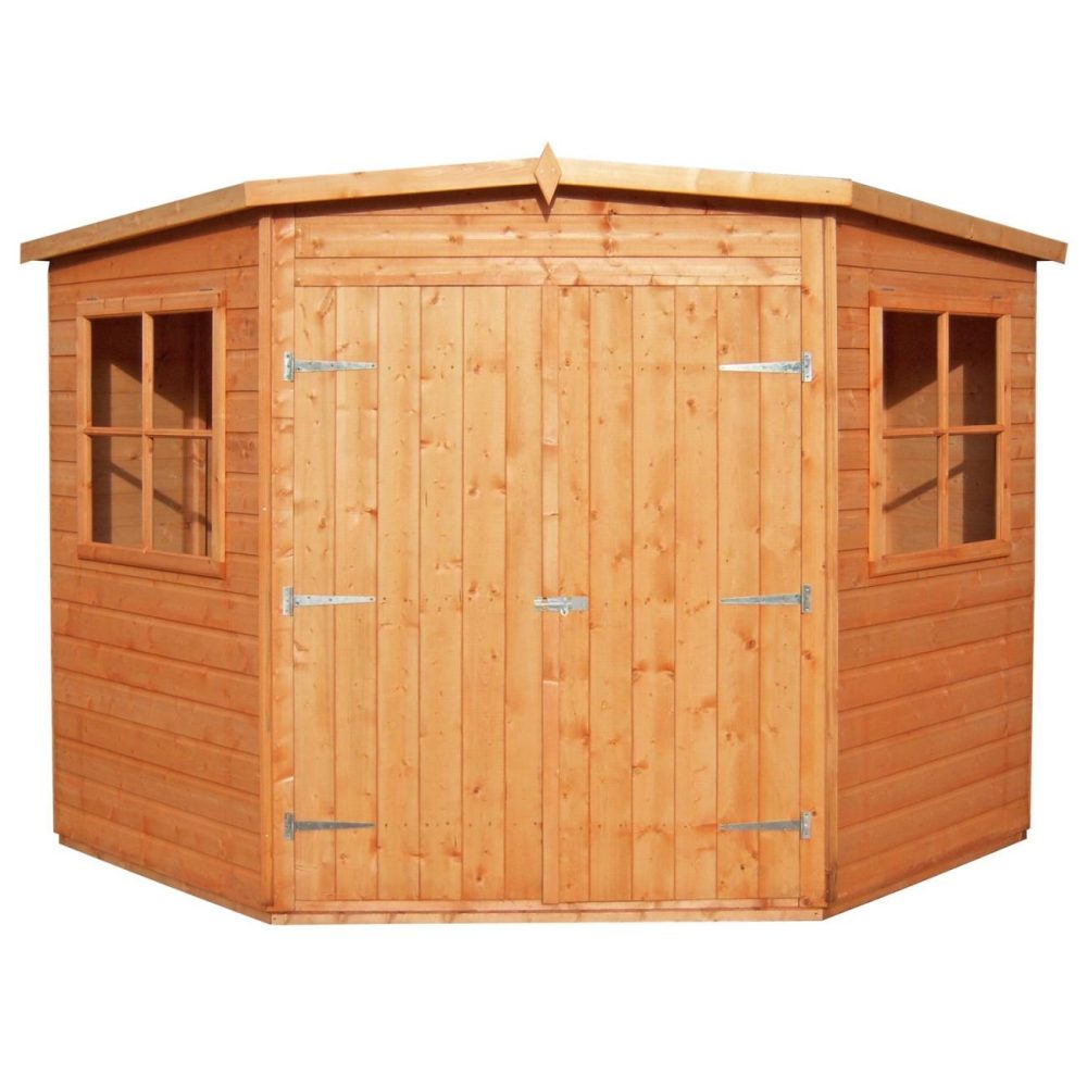 Large Corner Shed With Double Doors 8 X 8Ft Buildings & Storage