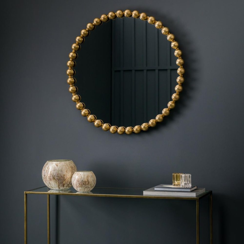 Round Ceretti Mirror Gold Dining