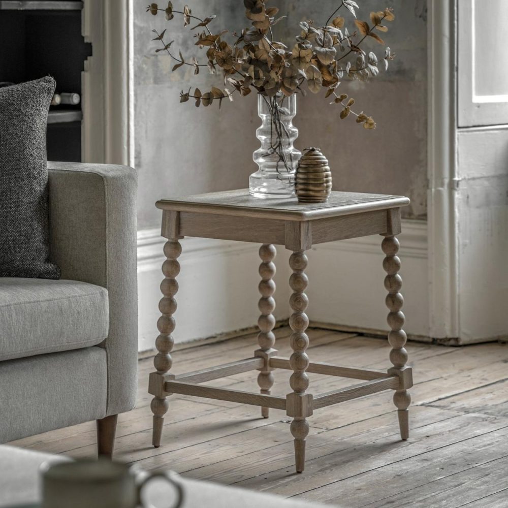 Side Table With Bobbin Detail – Artisan – Caspian House Living Room