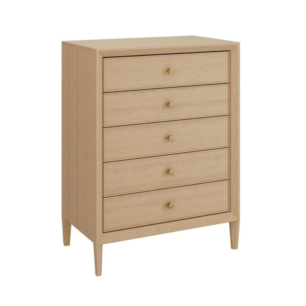 Solid Wood Chest Of 5 Drawers – Georgie Chest Of Drawers