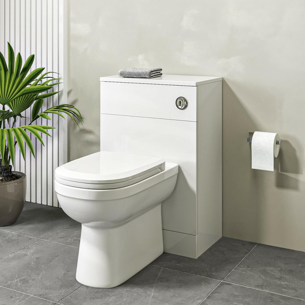 500Mm White Back To Wall Toilet Unit Only – Classic Bathroom