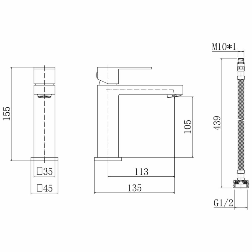 Chrome Mono Basin Mixer Tap – Cube Basin Taps