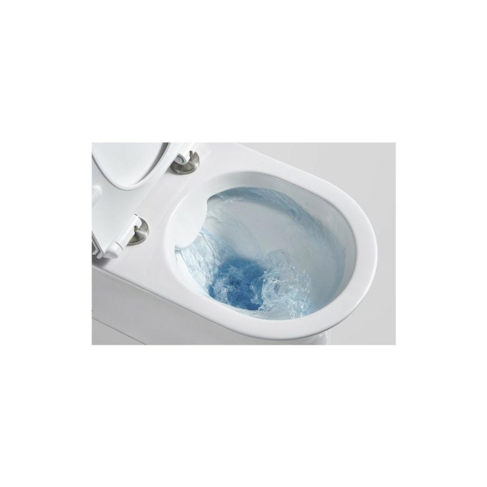 Close Coupled Rimless Short Projection Toilet With Soft Close Slim Seat – Venice Bathroom