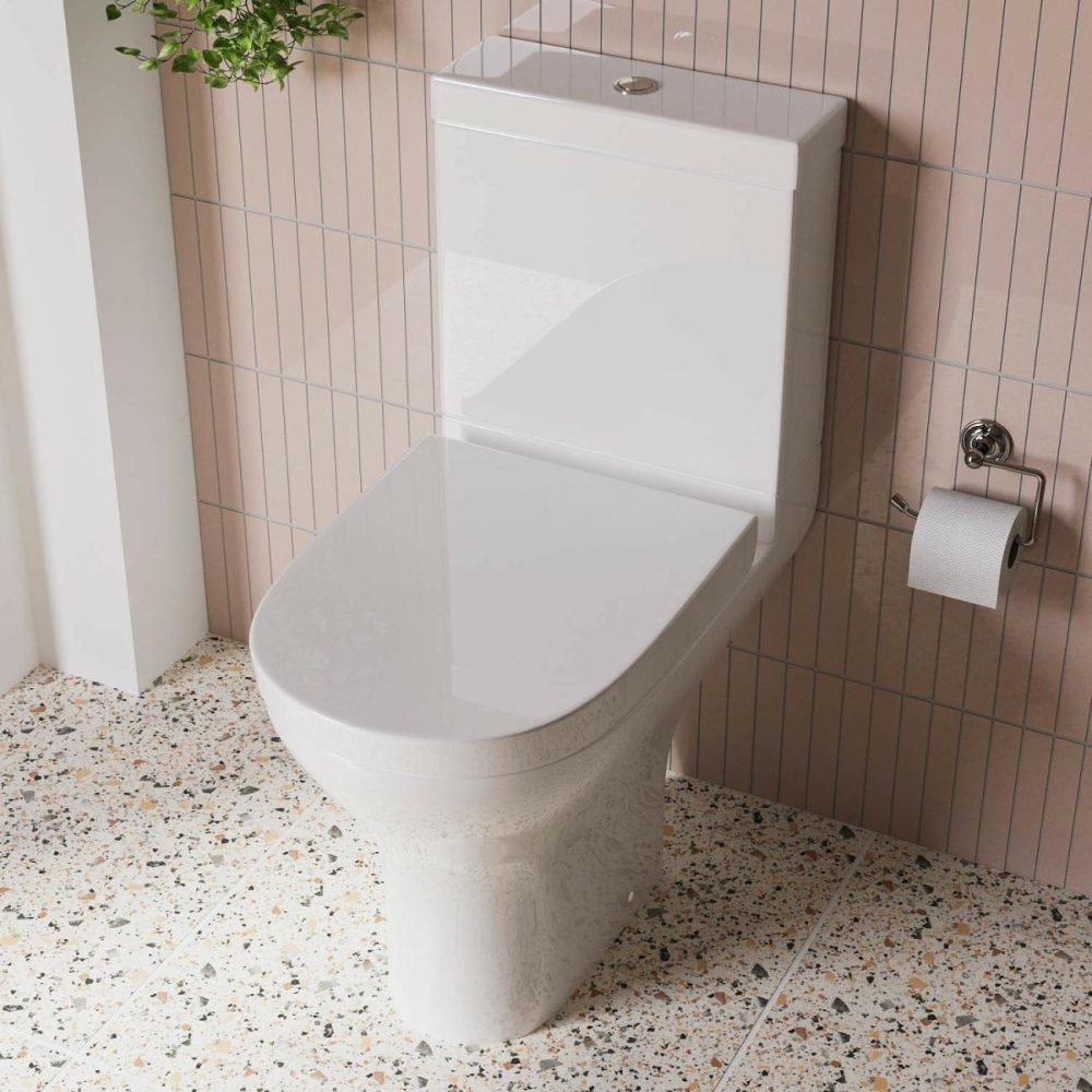 Close Coupled Toilet With Soft Close Seat – Laurel Bathroom