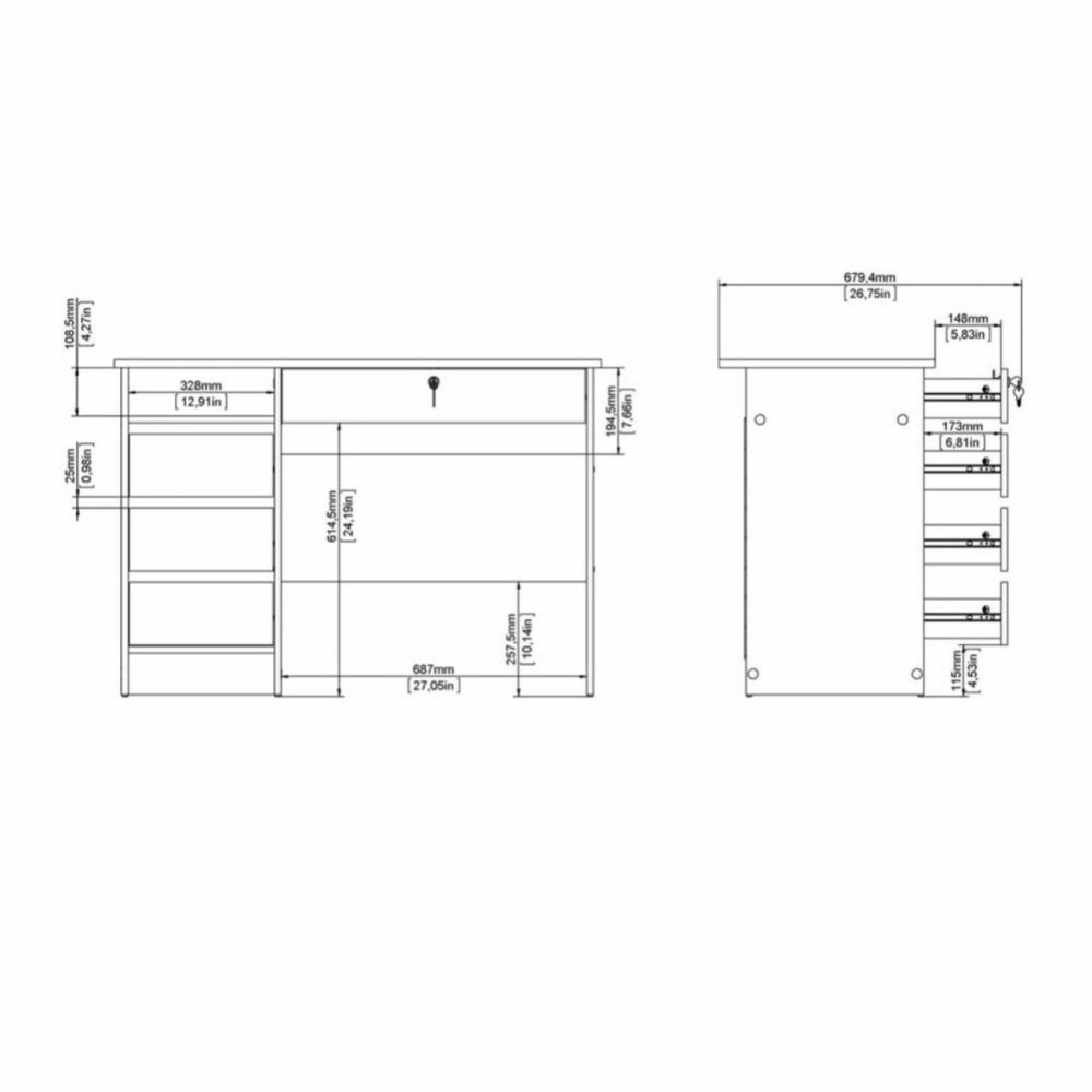 Oak Desk With Drawers – Function Plus Office