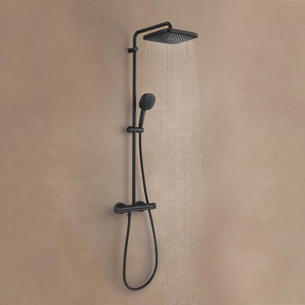 Quickfix Vitalio Comfort 250 Shower System With Thermostat Wall Mounting Bathroom