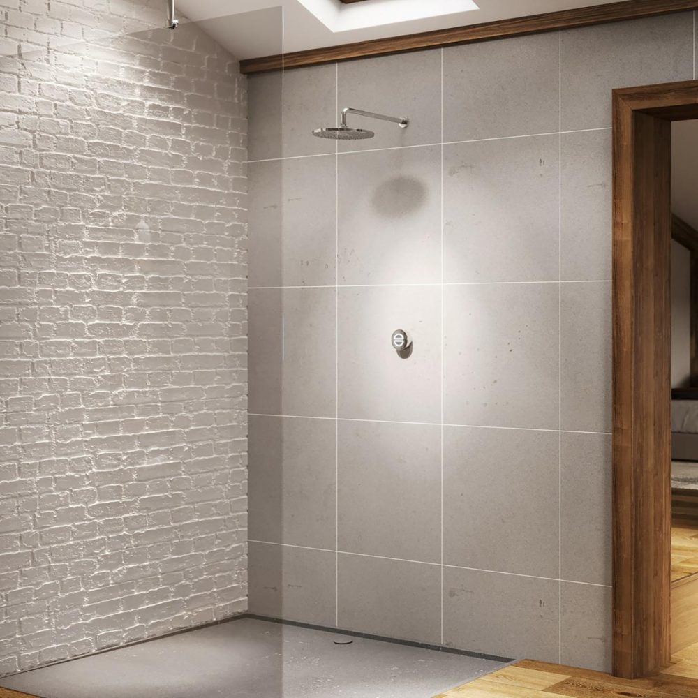 Unity Q Smart Digital Shower Concealed With Wall Fixed Head Hp/Combi Bathroom