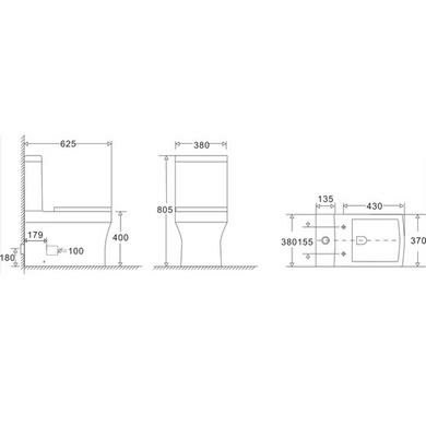 1700 X 800Mm Brasswalk In Shower Enclosure Suite With Toilet And Basin Bathroom